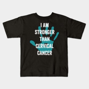 cervical cancer warrior - gynecological cancer teal ribbon awareness month Kids T-Shirt